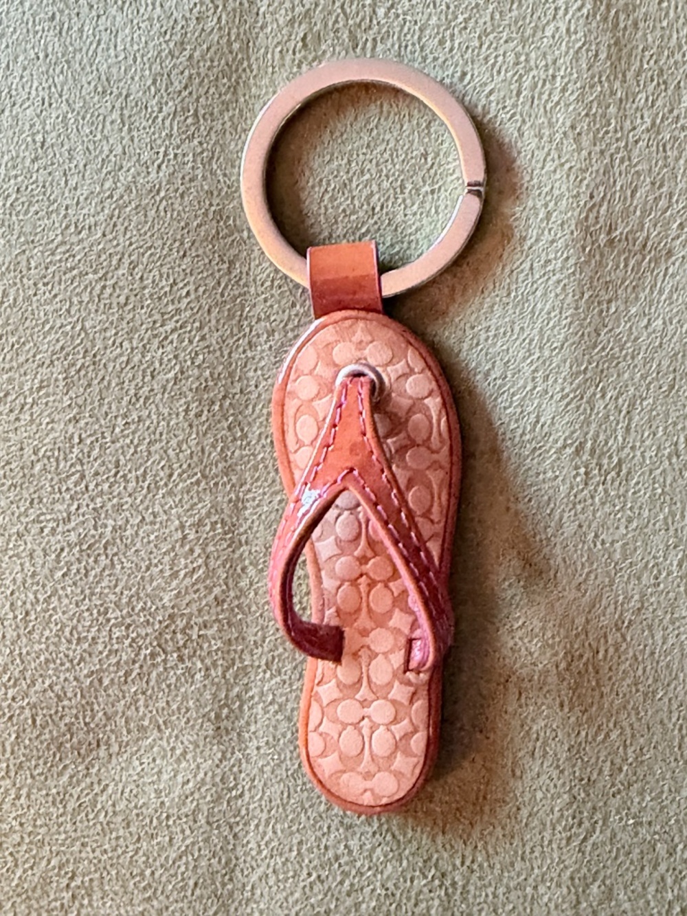 Coach Leather Tan Sandal Bag Charm